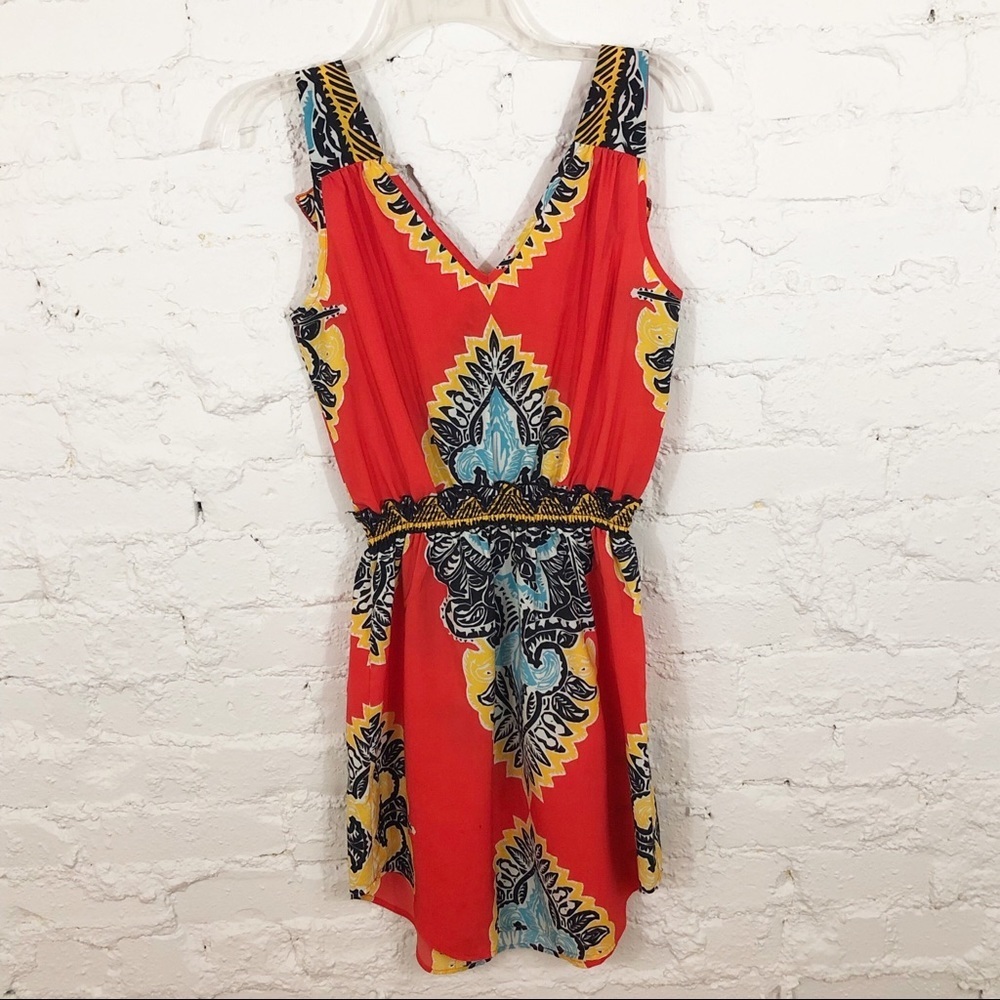 GLAM Orange Ruffle Dress - Picture 2 of 5